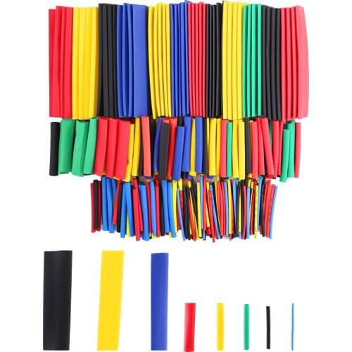 328pcs Set Polyolefin Shrinking Assorted Heat Shrink Tube Wire Cable Insulated Sleeving Tubing Set 2:1 Heatshrink
