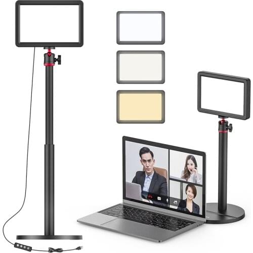 VIJIM K5 Desk LED Video Light Panel With Support Stand 3200-6500K Photography Lighting For Live Stream Photo Studio Fill Lamp