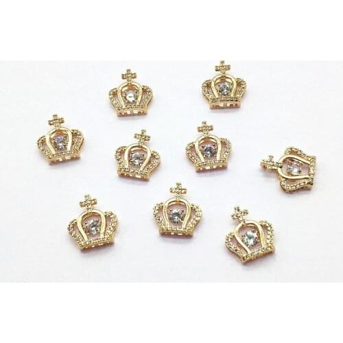 New arrival! 15x13mm 50pcs Copper/Cubic Zirconia Crown charm for Hand Made Earrings DIY parts,Jewelry Findings & Components