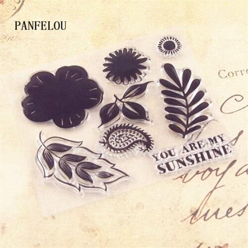 PANFELOU Delicate leaves Transparent Clear Silicone Stamp/Seal DIY scrapbooking/photo album Decorative clear stamp sheets