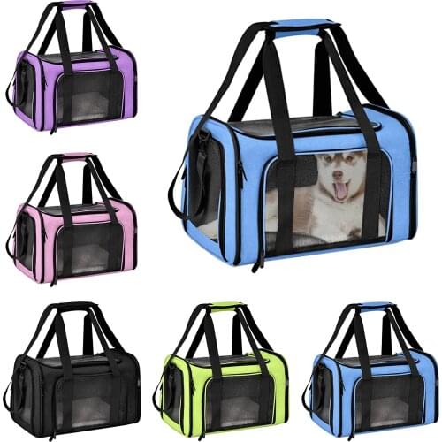 Pet Carrier Backpack Transport Bag Cat Carrying Box Travel Bag Folding Cage