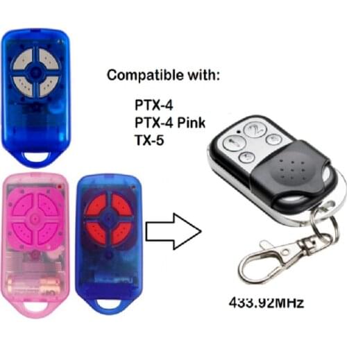 4 Button Garage Gate Door Replacement Remote Control Transmitter for PTX4 433.92 MHz
