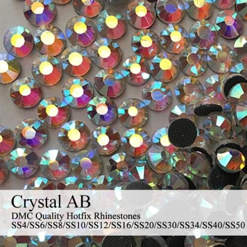 Polaris SS6-SS50 Machine Cut Crystal AB Strass DMC Hotfix Rhinestones For Garment Accessories
