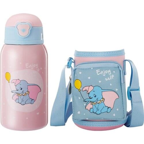 High Quality With Straw Children Tumbler Double Wall Hot Insulation Vacuum Flask Students Gift Thermos Water Bottle