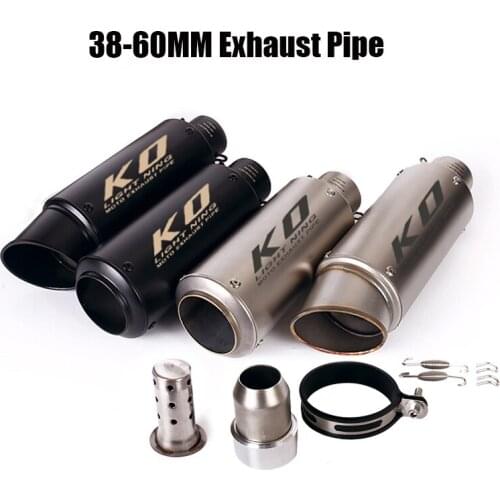 60mm Universal Motorcycle Exhaust Pipe Escape Muffler Tips Removable DB Killer Modified Slip On Dirt Street Bike ATV