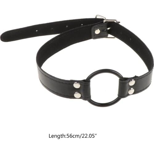 Adults Games Open Mouth Gag Ball Oral Fixation Stuffed Sex Toys for Women Couples Artificial Leather Toys #E015C