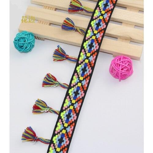 ZAKKA 10 Yards/LOT 5.8cm Diamond Tassel Lace Trim Cotton Fabric Ribbon Fringe Drop Handmade Sewing Curtains Clothes Accessories