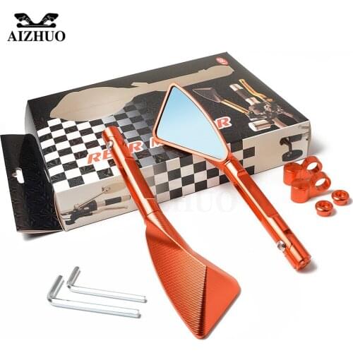 For 125 200 390 690 Smc 1290 Rc Honda Kawasaki Yamaha Tmax 530 500 R25 Motorcycle Glass Rearview Mirrors CNC Rear Side