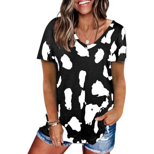 2022 Spring/summer New Hot Womens Leopard Print Loose Casual 2022 New Vintage Short Sleeve T-shirt Womens Top Plus Size S-3xl