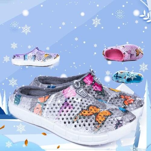 Winter Women Slippers Warm Furry Slippers Sweet Indoor Home Cotton Shoes EVA Fluff Slides Female Casual Plush Winter Fur Clogs