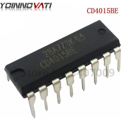 10PCS CD4015BE DIP16 CD4015 Counter shift register Dual 4-Stage Static new original