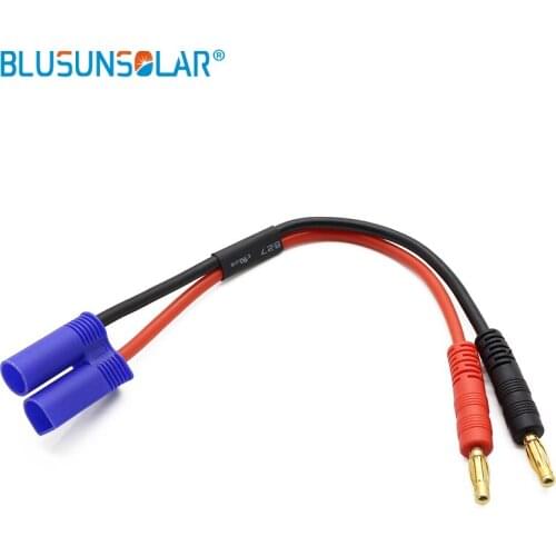 10 Pec/lot HobbyPark EC3 EC5 Connector Male to 4mm 4.0 Bullet Banana Plugs Adapter Lead 14AWG Silicone Wire Cable