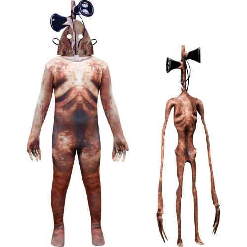 2021 Siren Head Kids Halloween Costumes Anime Cosplay Jumpsuits with Headgear Boys Girls Funny Party Clothing Carnival Bodysuit