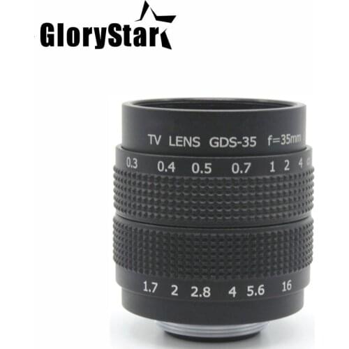 35mm F1.7 C mount CCTV camera Lens for Camera NEX7 NEX6 NEX5T NEX5 NEX5R A6000 A5100 A5000 A3000 free shipping