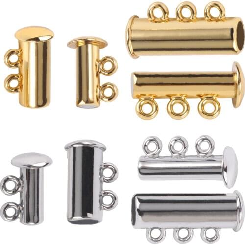 10mm 5Set Layered Strong Magnetic Clasp Chain Buckle Slider Tubes Hooks For Jewelry Making Findings Necklace Bracelet Connectors