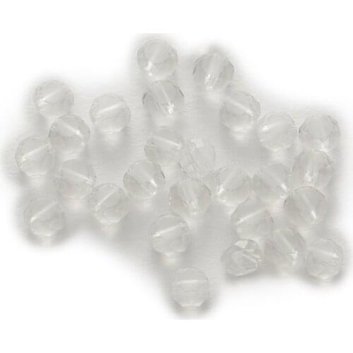 50 Piece Clear Bread Faceted Crystal Glass Spacer Beads For Handmade Making Bracelet Necklaces DIY Jewelry Findings 4-8mm