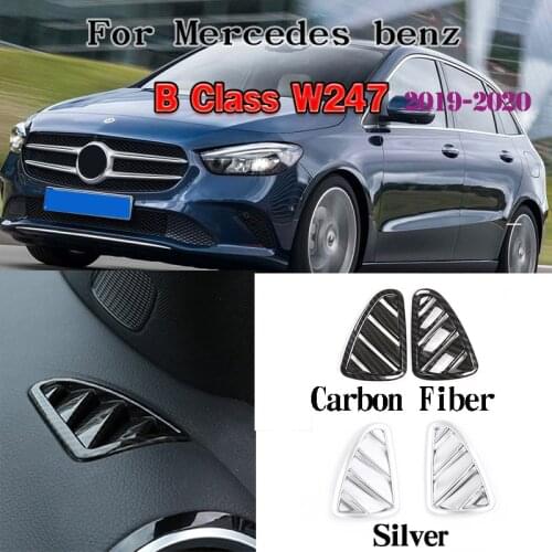 ABS Chrome/Carbon Fiber Style Dashboard Air Conditioning Vent Frame Trim For Mercedes Benz B Class W247 2019-20 Car Accessories