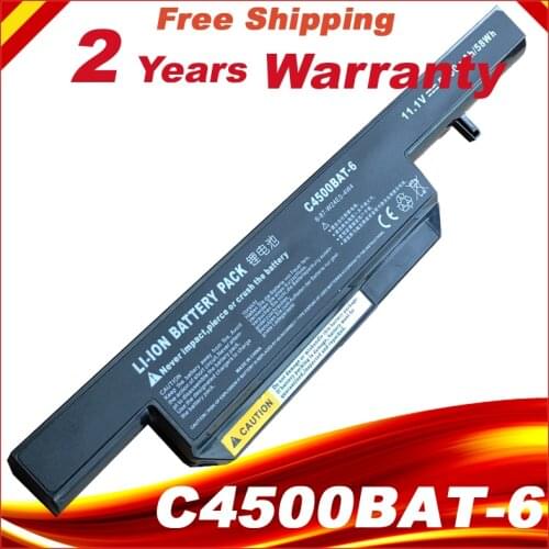 Brand New Laptop Battery C4500BAT-6 C4500BAT6 6-87-C480S-4P4 for Clevo C4500 C4500 C4500Q W150 W150DAQ W150HNM W150HNQ