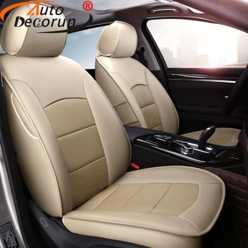 AutoDecorun Perforated Genuine Leather Seat Covers for Peugeot 308SW Accessories Car Seat Covers 5 & 7 Seats Cushions Protection