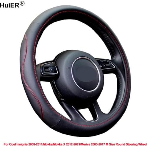 Car Steering Wheel Cover Wrap For Opel Insignia 2008 - 2011 Mokka / Mokka X 2012 - 2021 Meriva 2003 - 2017 Round Steering Wheel