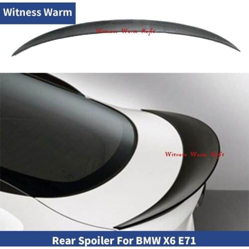 For X6 E71 Carbon Fiber Car Rear Trunk Lip Spoiler Wing for BMW 2008-2014
