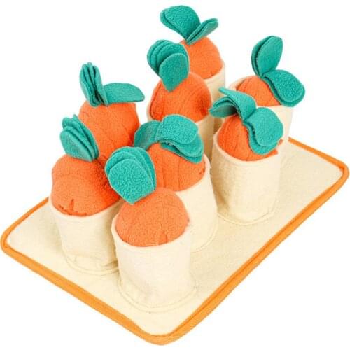 1PC Pull Carrot Game Puzzle Dog Toy Slow Food Training Plaything