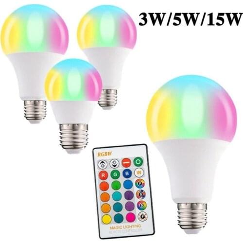 Infrared Remote Control/wall Switch RGB Bulbs Bombillas Led 8W GU10 RGBW RGBWW Led Lamp Dimmable White Warm White