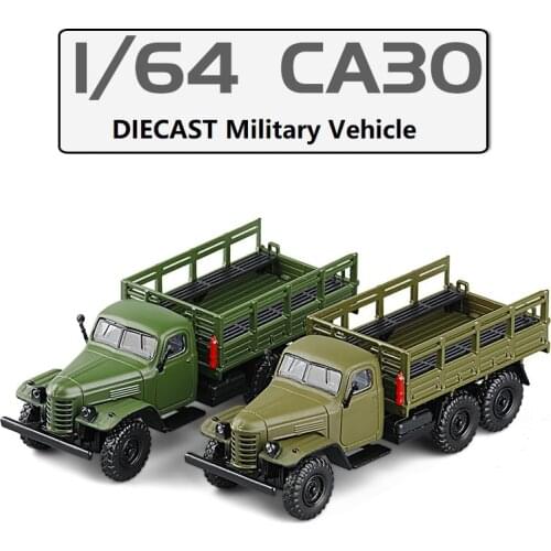 Jackiekim 1:64 China Military Vehicle JieFang CA30 Army Green/Yellow Diecast Model Car
