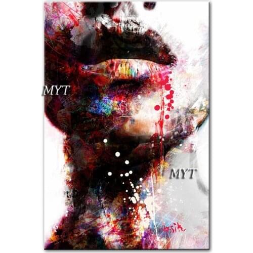 No Framed Hand-painted figure Picture Art Work Home Canvas Pictures for Living Room Decor Handmade Artwork Oil Painting