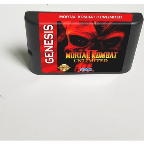 Mortal Kombat II Unlimited - 16 Bit MD Game Card for Sega Megadrive Genesis Video Game Console Cartridge