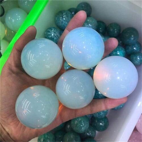 Beautiful crystal gemstone balls white opal quartz rock crystal sphere for home decoration