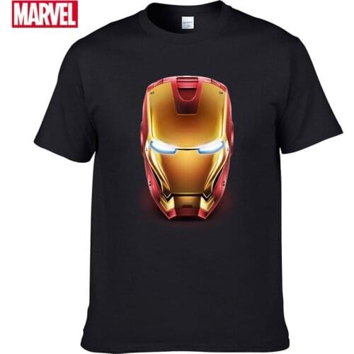 Marvel The Avengers Tony Stark Iron Man Short sleeve tee Mens T-shirts with short sleeves 2021 Summer graphic t shirts Top #29
