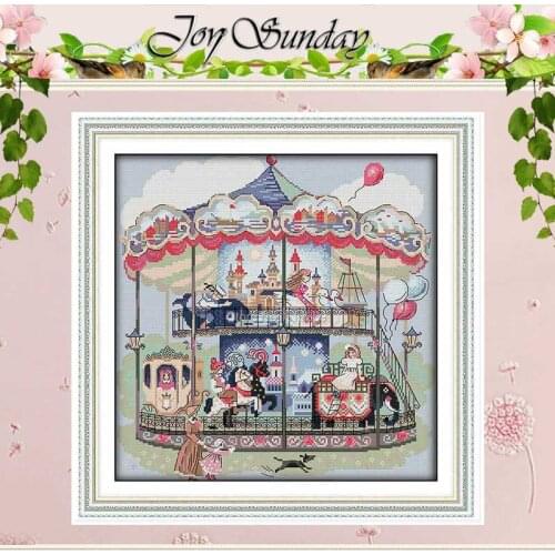 Swing Patterns Counted Cross Stitch 11CT 14CT Cross Stitch Set Childrens Paradise Cross-stitch Kits Embroidery Needlework