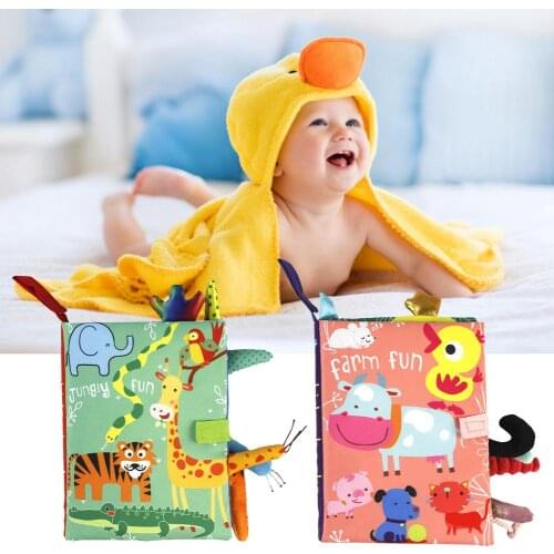 New Baby Soft Cloth Book Soft Early Education Sensory Toy Activity Learn Cloth Book Montessori Books Toys For Toddler Infants