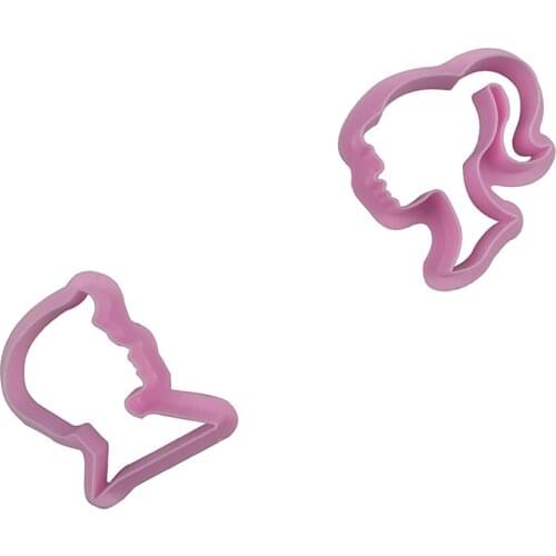 Bride and Groom Cookie Cutter Plastic Biscuit Knife Baking Fruit Cake Kitchen Tools Mold Embossing Printing