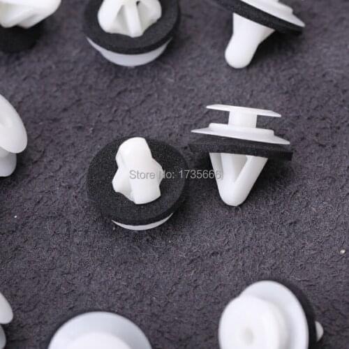 50Pcs Exterior Door Plastic Trim Moulding Panel Skirt Trim Clips Fastener with Sealer For Mazda CX-7, Miata & Protege
