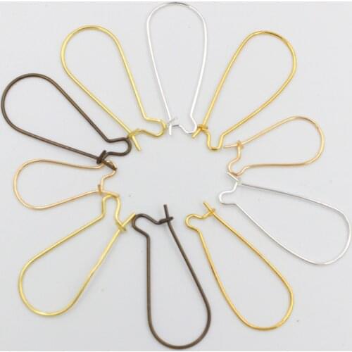 50pcs/lot 18x10/25x12/38x16mm French Lever Earring hooks Ear Wires Earrings Findings For Jewelry Making DIY Accessories