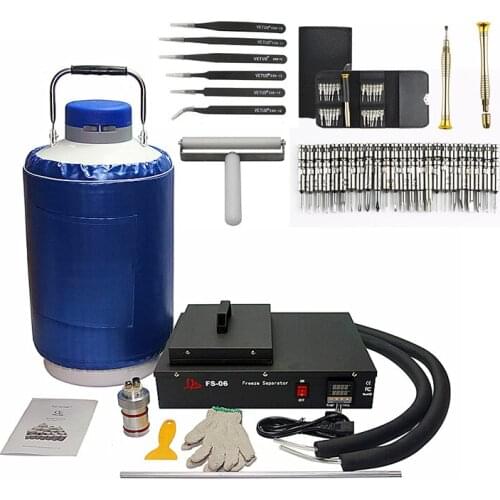 7 inchs FS-06 LCD Touch Screen Separate Frozen Separator 2 in 1 Liquid Nitrogen separator Machine For s7edge s8 s6 s9