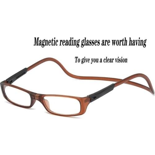 Unisex Comfy Ultralight Halter Reading Glasses Hanging Stretch Square Anti-fatigue HD Presbyopia Prescription Glasses
