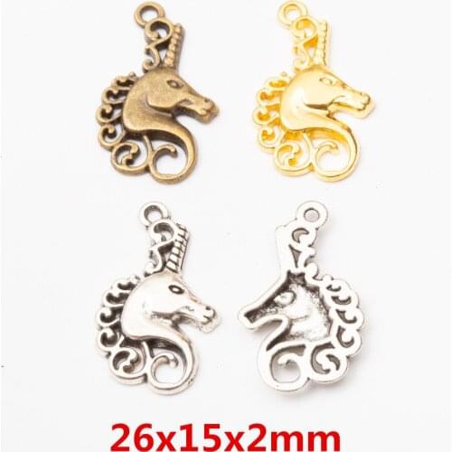 25pcs Vintage Animal Horse Pendant Charm for Jewelry Making DIY Handmade Horse Pendant 5761