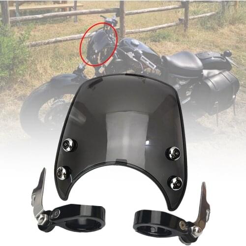 For Harley Sportster XL 883 1200 Models 2004 2005 2006 2007 2008-2019 Motorcycle Windscreen Windshield for 39mm-41mm forks