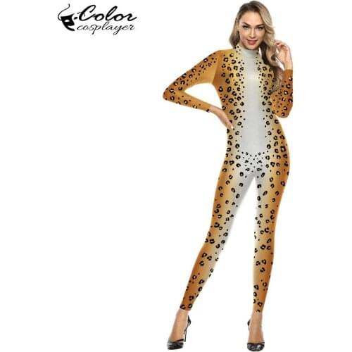 Color Cosplayer Women Bodysuits Animal Cosplay Long Sleeve Slim Female Clothing Purim Carnival Custume Bodysuit