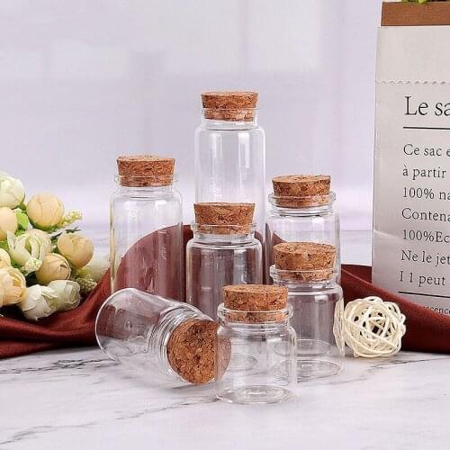 1pc 25-180ml Big Drift Bottle Wish Bottle DIY Wish Card Gift Bottles Home Christmas Hanging Decor Craft Clear Glass Bottle Jars