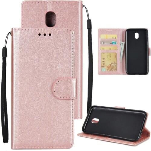 10pcs/lot free shipping Solid color Wallet PU Leather +TPU Case For Samsung J3 2018 J7 2018 note 9 Photo Frame Card Slots
