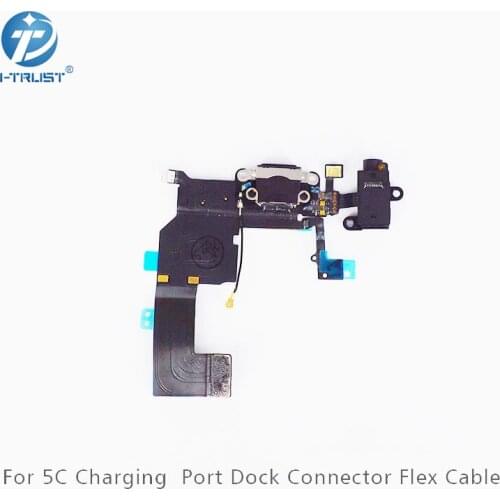 10pcs/lot Brand New Charging Port Flex Cable For iphone 5 5G 5S 5C Headphone Audio Jack Dock Connector USB Port Flex Cable