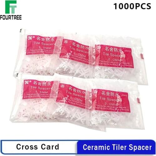 1000 PCS Decoration Tool Ceramic Tiler Spacer Cross Plastic Tile Plumber Reuseable Leveling System Construction 1/1.5/2/2.5/3mm