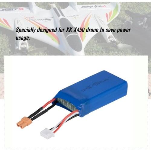 11.1V 1000mAh Lipo Battery for XK X450 FPV RC Drone Spare Parts Accessories Replace Rechargeable Batteries