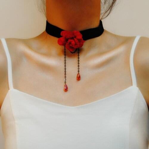 2018 Collares Halloween Lace Choker Necklace Skull Crystal Vintage Chokers Necklaces & Pendants Statement Party Jewelry Gift