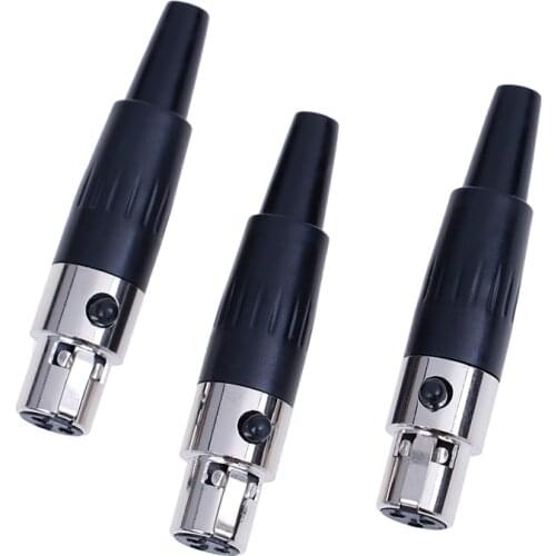 3pin Female Plug Mini TA3F XLR Audio Microphone Connector MIC Adapter