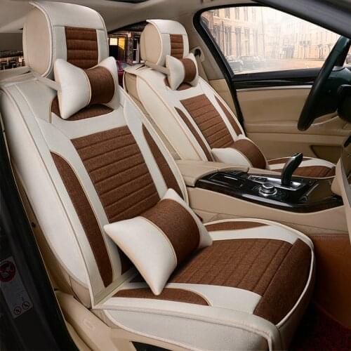 3D Car Cushion Seasons Cotton And Linen Series Car Seat Cover For Peugeot 206 207 2008 301 307 308sw 3008 408 4008 508 RCZ